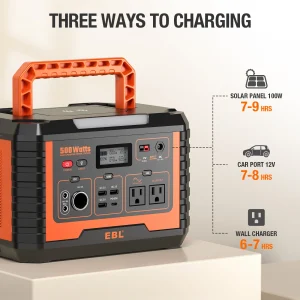 500W Solar Generator, 519Wh Lithium Battery